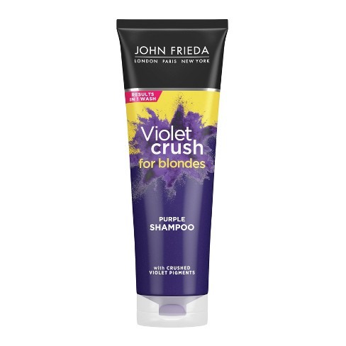 John Frieda Violet Crush for Blondes Shampoo for Blonde Hair, Knock Out Brassy Tones Purple - 8.3oz - image 1 of 4