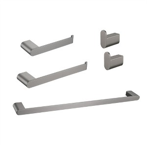 Tramull 5-Piece Premium Bathroom Hardware Set, Rustproof, Multi-Room Use with Mounting Hardware Included - 1 of 4
