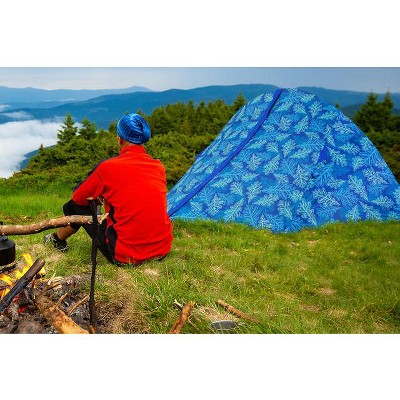 Ultralight Blue 3-Person Four Season Cabin Tent with Carry Bag