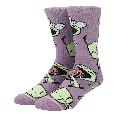 Invader Zim Gir Men's Athletic Crew Socks : Target