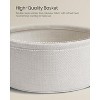 Simple Trending Small Bedside Table with Fabric Basket Cream White - 3 of 4