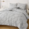 Bedsure Comforter Set – Solid Diamond Pintuck Design Bedding, Elegant and Soft Bed in a Bag for All Seasons - 2 of 4