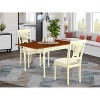 HomeStock 3-Pc Buttermilk and Cherry Finish Solid Wood Top With Dropleaf Dining Table Set - 2 of 4