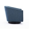 Grungis Accent Chair with Wood Base,Modern Swivel Chair for Bedroom,Reading Room,No Assembly Required - 3 of 4