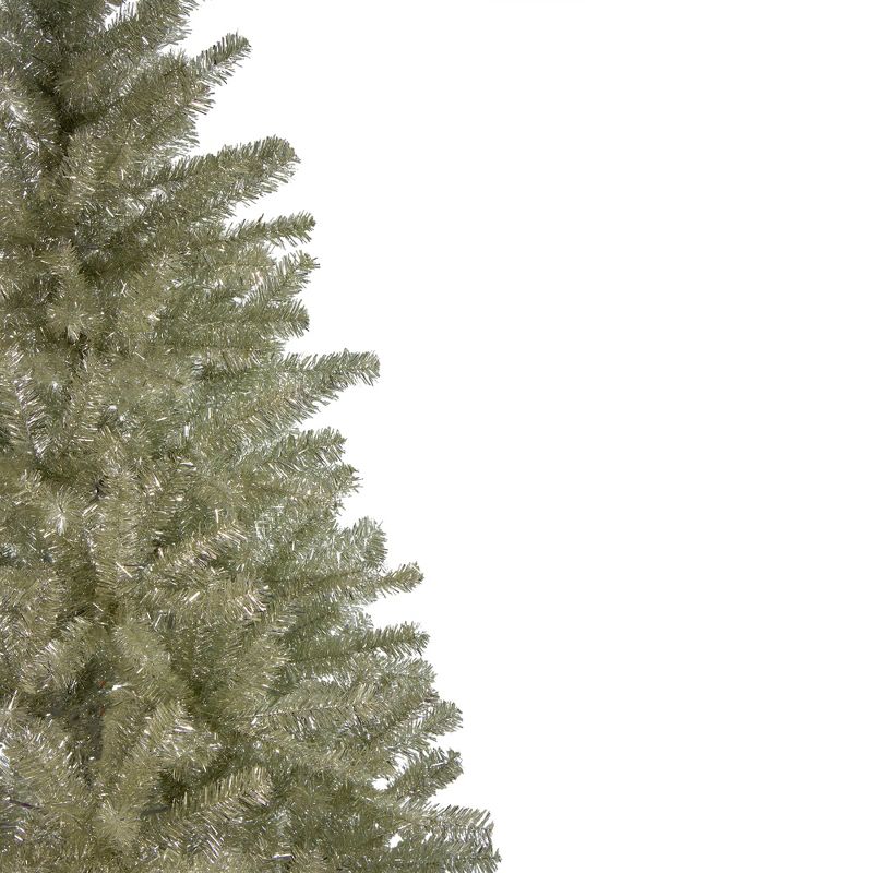 Northlight 6' Unlit Medium Platinum Tinsel Artificial Christmas Tree, 4 of 8