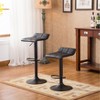 Roundhill Furniture Belham Swivel Bonded Leather Adjustable Bar Stool, Black, Set of 2 - 2 of 4