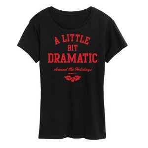 Women's - Mean Girls - Little Bit Dramatic Around Holidays Short Sleeve Graphic T-Shirt - 1 of 4