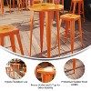 Merrick Lane Round Bar Height Patio Table with Powder Coated Galvanized Steel Frame for Indoor and Outdoor Use - 3 of 4