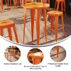 Emma and Oliver Commercial Grade 24" Round Colorful Metal Indoor-Outdoor Bar Height Dining Table - image 3 of 4