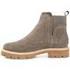 Journee Signature Womens Genuine Leather Bristol Round Toe Block Heel Chelsea Booties - 2 of 4