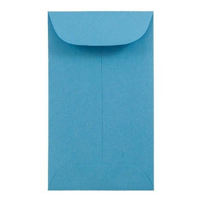 JAM Paper #3 Coin Business Colored Envelopes 2.5 x 4.25 Blue Recycled 356730539B