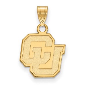 Black Bow Jewelry 10k Yellow Gold Colorado Buffalos NCAA Small Pendant - 1 of 3