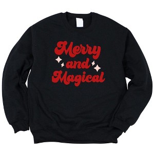 Simply Sage Market Women's Graphic Sweatshirt Merry and Magical - 1 of 2