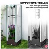 Garden Bed with Trellis, Outdoor Plant Box with PE Cover, Drainage Holes and Zipper Door, 15.7" x 15.7" x 48.8" - 4 of 4
