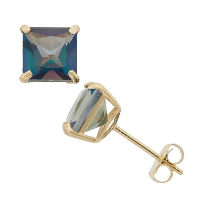 mystic blue topaz-yellow gold