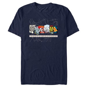 Men's Spider-Man: Beyond Amazing Comic Clippings Logo T-Shirt - 1 of 4