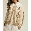 Women's FLOWER DETAIL TUFTED DOT HAND CROCHET CARDIGAN - Listicle - 4 of 4