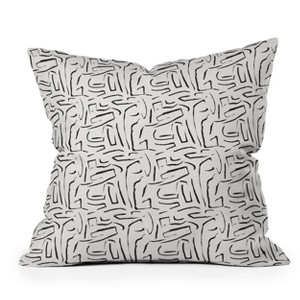 Holli Zollinger Outdoor Throw Pillow White/Black - Deny Designs - 1 of 3