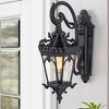 C Cattleya 1-Light Matte Black Die-cast Aluminum Outdoor Wall Lantern Sconce with Clear Tempered Glass - 2 of 4