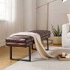 Fritz Modern Channel Tufted Design Upholstered Bench with Metal Legs|ART OF LIVING DESIGNS - 3 of 4
