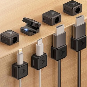 VisioGear Cord Holder, Desk Cord Organizer Cable Clips, Wire Management Clips & Cable Hooks - 1 of 4
