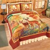 Collections Etc Charming Autumn Forest Path Deer Scene Quilt - 2 of 3
