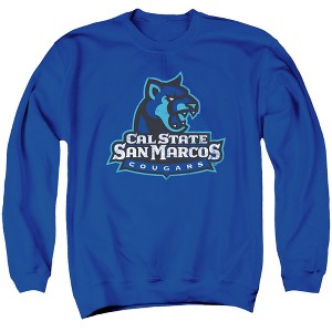 California State University San Marcos Official Distressed Primary Logo Adult Crewneck Sweatshirt - 1 of 4