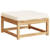 vidaXL Patio Footstool with Cushions Solid Wood Acacia - 2 of 4