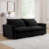 MYINDA  Corduroy Sofa Couch, Deep Seat Couches for Modern Living Room/Apartment/Office,Black - 4 of 4