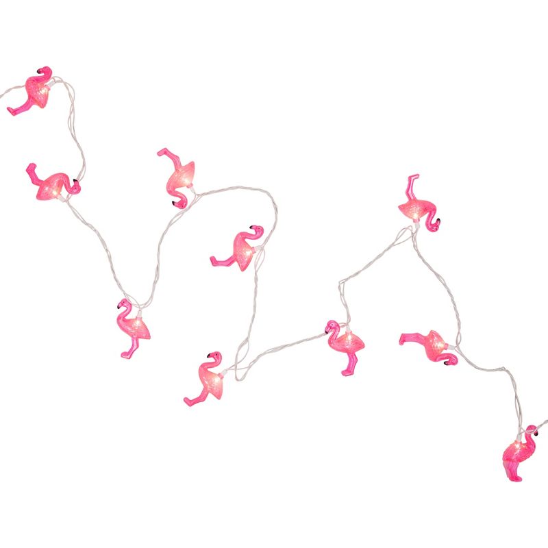 Northlight 10ct Pink Flamingo Summer Patio String Light Set, 7.25ft White Wire, 5 of 6