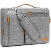 360 protection laptop shoulder bag, 15-15.6 inch computer bag, side opening crossbody bag with 4 zippered pockets - 4 of 4