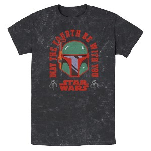 Mens Star Wars Boba Fett May the Fourth Be With You T Shirt - 1 of 4