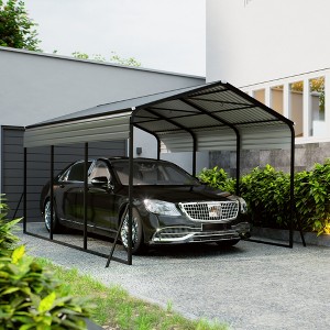 10x15 FT Metal Carport, Heavy Duty Carports Canopy with Galvanized Steel Frame & Roof, Outdoor Garage Car Port All-Weather, Outdoor Galvanized Shelter - 1 of 4