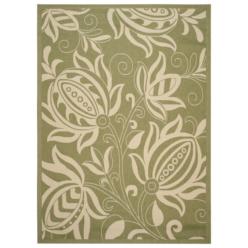 9'X12' Gori Outdoor Rug Olive/Natural - Safavieh