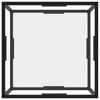 vidaXL Modern Styled Square Coffee Table in Transparent Tempered Glass with Storage Shelf and Powder-Coated Steel Frame - 3 of 4