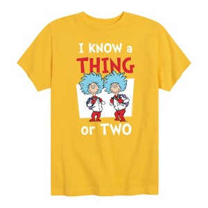 Boys' - Dr. Seuss - I Know A Thing Or Two School Short Sleeve Graphic T-Shirt - 1 of 4