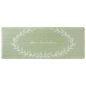 MARTHA STEWART Bloomfield Home Sweet Home Leaf Frame Kitchen Mat - 1 of 4