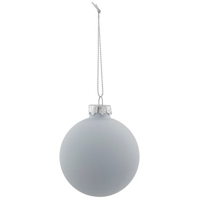 Pearl and Matte White Glass Christmas Ball Ornament Set