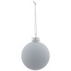 Northlight 2-Finish Glass Ball Christmas Ornaments - 2.5" (65mm) - Pearl White - 9ct - 4 of 4