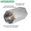 Unique Bargains Nickel Plated Copper One Way Female Threaded Air Check Valve Silver Tone - 2 of 4