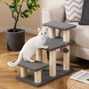 Tangkula 2-in-1 Cat Tree Tower Pet Steps w/ Scratching Posts Hanging Toy Ball Perch - 2 of 4