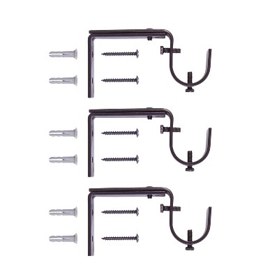 Bronze Adjustable Curtain Rod with Acrylic Finials