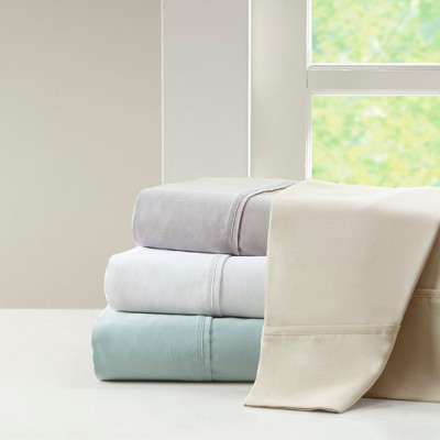 Ivory 1500 Thread Count Cotton Blend Standard Pillowcases Set