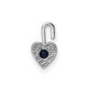 Black Bow Jewelry Sept Synthetic Sapphire 14k White Gold Heart Pendant Enhancer, 5mm - 3 of 4
