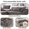 NicBex 108 Inch Chenille L-Shaped Modular Sectional Sofa with Chaise and 6 Pillows for Living Room,Apartment,Office - 4 of 4