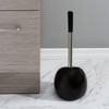 Ceramic Dome Toilet Brush and Holder Black - Bath Bliss - image 3 of 4