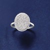 Ross-Simons 0.35 ct. t.w. Pave Diamond Oval Ring in 14kt White Gold - 4 of 4