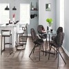Syemin Dining Chairs Modern Set of 2 Bar Stools Stylish Counter Height and Bar Height Bar Stools Dining Room Bar Chairs, Brown, 25.5"*19.25"*36" - 3 of 4