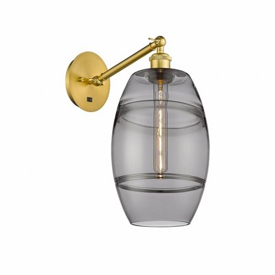 Vaz - 1 Light Arm Adjusts Up and Down Wall Sconce In Industrial Style-9.88 Inches Tall and 8 Inches Wide