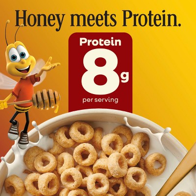 Cheerios Protein Gluten Free Honey Nut Family Size Breakfast Cereal - 14oz